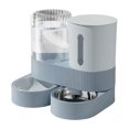 thumbnail image 1 of Comedero automático giratorio para mascotas, cuenco portátil extraíble y práctico para gatos, cuenco de alimentación para conejos y animales pequeños. Azul, 1 of 8