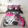 thumbnail image 2 of Erosebridal Pink Black Ombre Bedding Sets Full Size,Geometric Geometry Stripes Comforter Sets with Sheets,Abstract Aesthetic Art Bed in a Bag,Super Cozy Bedroom Decoration Reversible,7-Piece, 2 of 7