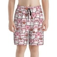 thumbnail image 2 of Cauagu Kawaii Pig Print Swim Trunks for Men,Youth Boys Swim Shorts Compression Liner Beach Shorts Boys' Swimming Shorts 7-20 Years Bathing Suit-Large, 2 of 7