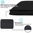 thumbnail image 5 of ASTRAEA 14 inch Laptop Sleeve Case, Shockproof Protective Notebook Cover Briefcase, Carrying Computer Bag with Accessory Pocket for 13" 14" MacBook, HP, Dell, Lenovo, Acer, Black, 5 of 7