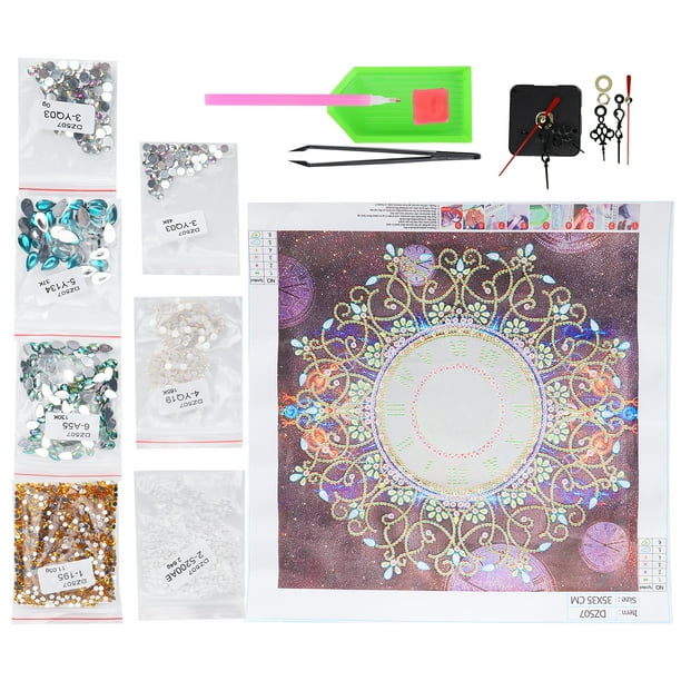 Reloj de pintura de diamantes, kits de pintura de diamantes DIY Pintura de diamantes DIY Obra de arte de pintura de diamantes Rendimiento de primer nivel