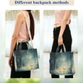 thumbnail image 4 of FORMRS Womens Corduroy Tote Bag Crossbody Shoulder Handbag with Pocket, Night Forest Scene, 4 of 7