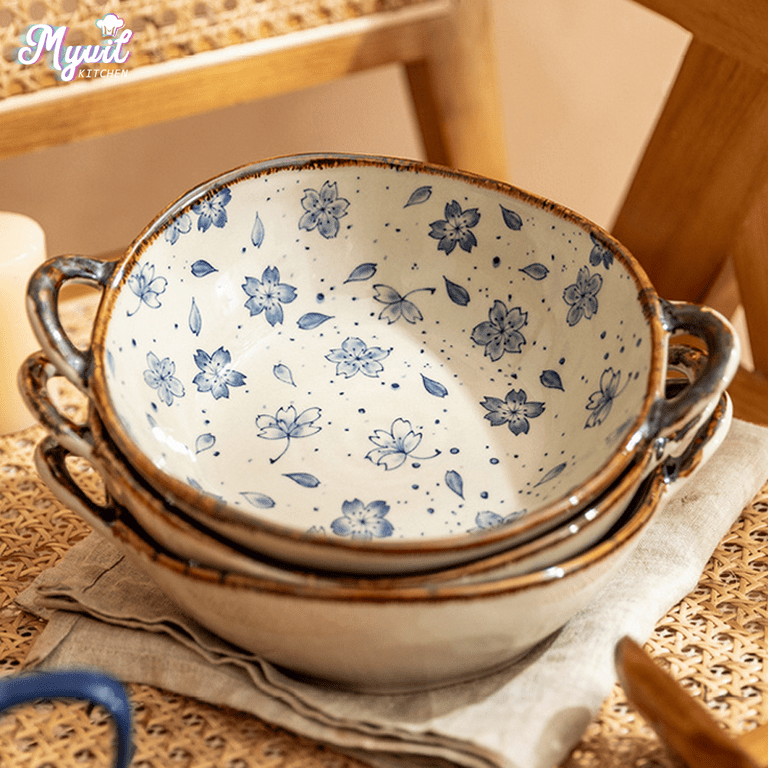 11-14.5cm Japanese Dish Set Ceramic Bowls Kitchen Tableware Large