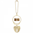 thumbnail image 1 of Encouragement Wealth Friendship Quality Value Car Keychain Angel Wing Pendant, 1 of 4
