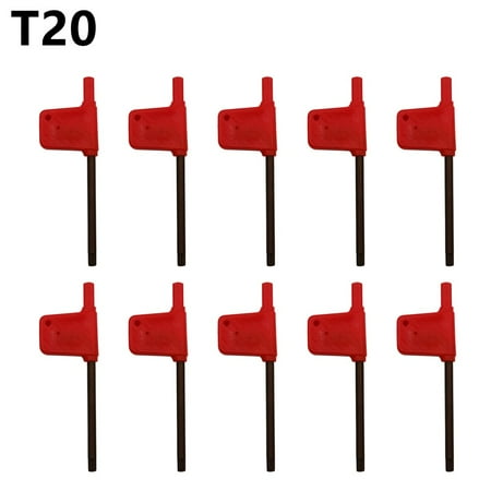 

10Pcs Small Torx screwdriver T Wrench Red Flag Type Spanner Key Screwdriver