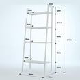 thumbnail image 2 of Estantería de Almacenamiento de 4 Niveles Librero de Acero al Carbono Estante Resistente Organizador Multiusos Rack Soporta Hasta 80 Kg para Dormitorio, Oficina, Sala de Estar, Garaje (Blanco), 2 of 4