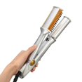 thumbnail image 1 of EU plug Alisador de pelo 2 en 1, rizador de hierro, rizador de varita de cerámica portátil con temperatura ajustable, enchufe para Reino Unido, 1 of 2