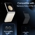 thumbnail image 2 of JETech Camera Lens Protector for Samsung Galaxy Z Flip 5, 9H Tempered Glass Metal Individual Ring Cover, HD Clear, 2-Pack (Cream), 2 of 7