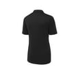 thumbnail image 4 of Sport Tek Adult Female Women Plain Short Sleeves Polo Black 2X-Large, 4 of 4