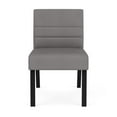 thumbnail image 2 of Waterfall Reception Waiting Armless Guest Chair / Black Steel / Light Gray, 2 of 5