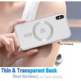 thumbnail image 2 of Magnetic for iPhone X Case for iPhone Xs Case,Electroplated Clear Slim iPhone X/iPhone Xs Case with Camera Protection,Shockproof iPhone X/iPhone Xs Case Compatible with MagSafe, Silver Edge, 2 of 14