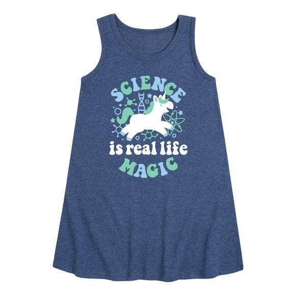 Instant Message - Science Is Real Life Magic - Toddler & Youth Girls A-line Dress