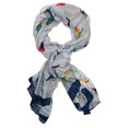 thumbnail image 1 of Peach Couture Foulard Légère d'Été et d'Automne à Imprimé d'Oiseaux, Design Graphique Multicolore, 1 of 1