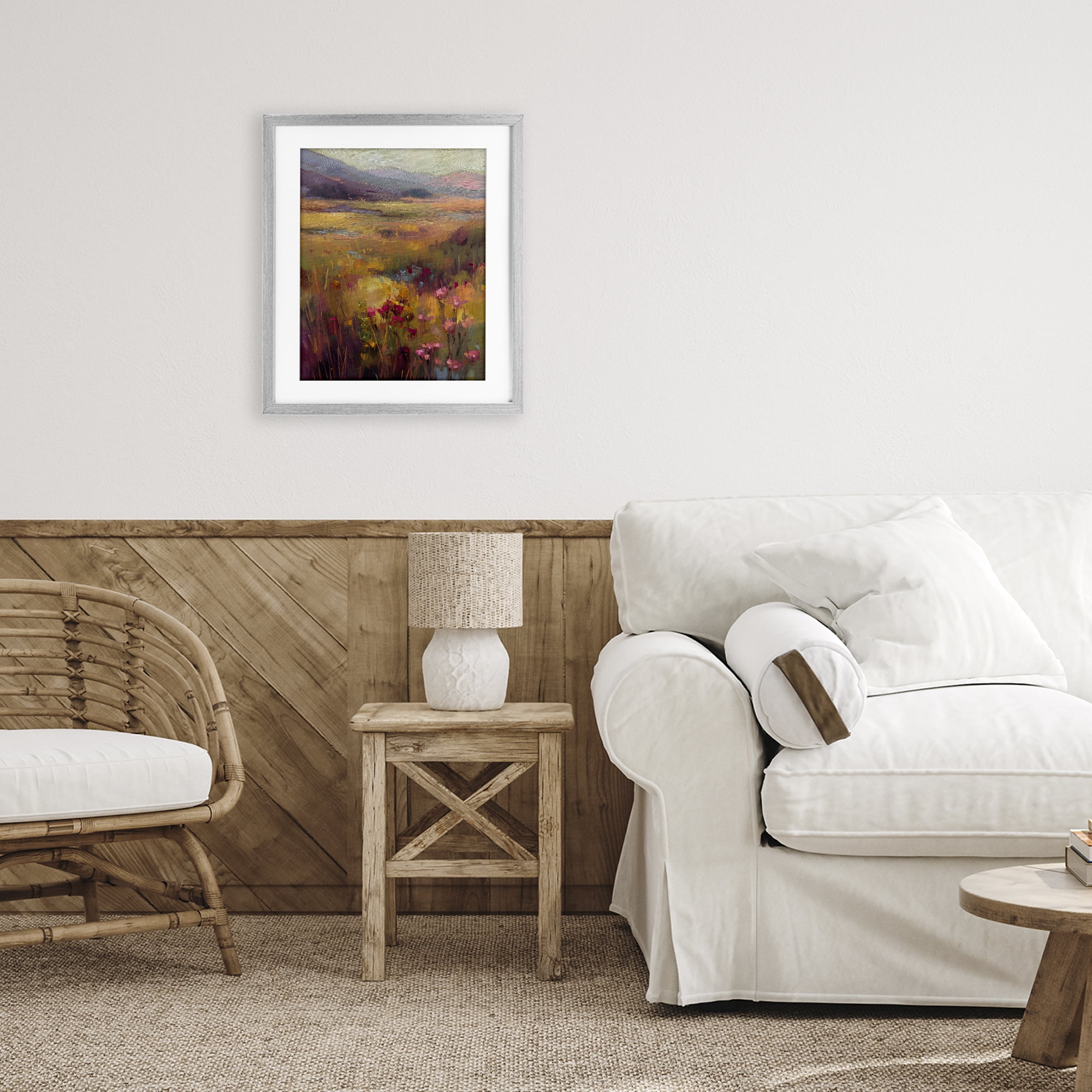 Stupell Industries Golden Waves Of Grass Gray Framed Print Under Glass, design by Svetlana Aleynikova