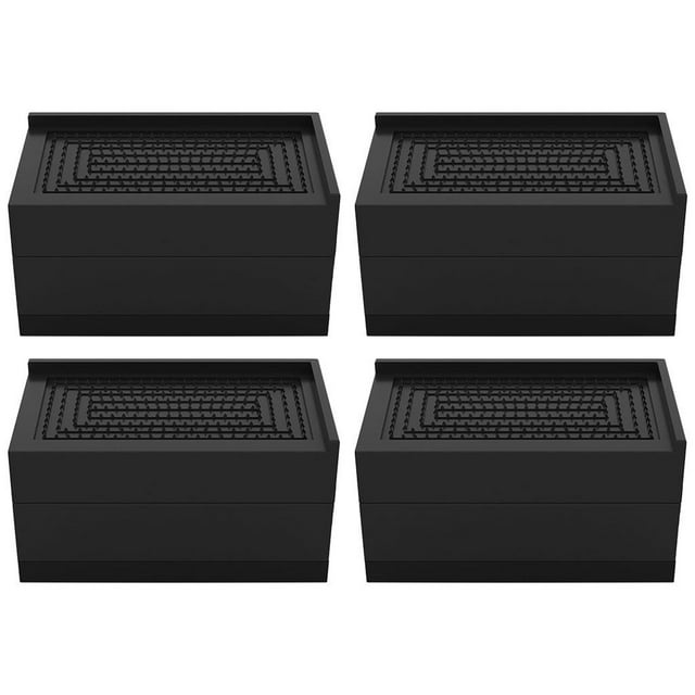 veasfak Bed Furniture Riser Floor Protector Stackable Bed Elevator Adjustable for Fridge 11.5x6x7.5cm