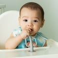 thumbnail image 3 of Tiny Twinkle - Silicone Toothbrush 2 Pack - Olive+Grey, 3 of 3