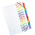 12 Pockets Expanding File Folder Letter Size File Organiser Sorting ...