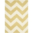 thumbnail image 2 of SAFAVIEH Chatham Jake Geometric Wool Area Rug, Light Gold/Ivory, 5' x 5' Square, 2 of 10