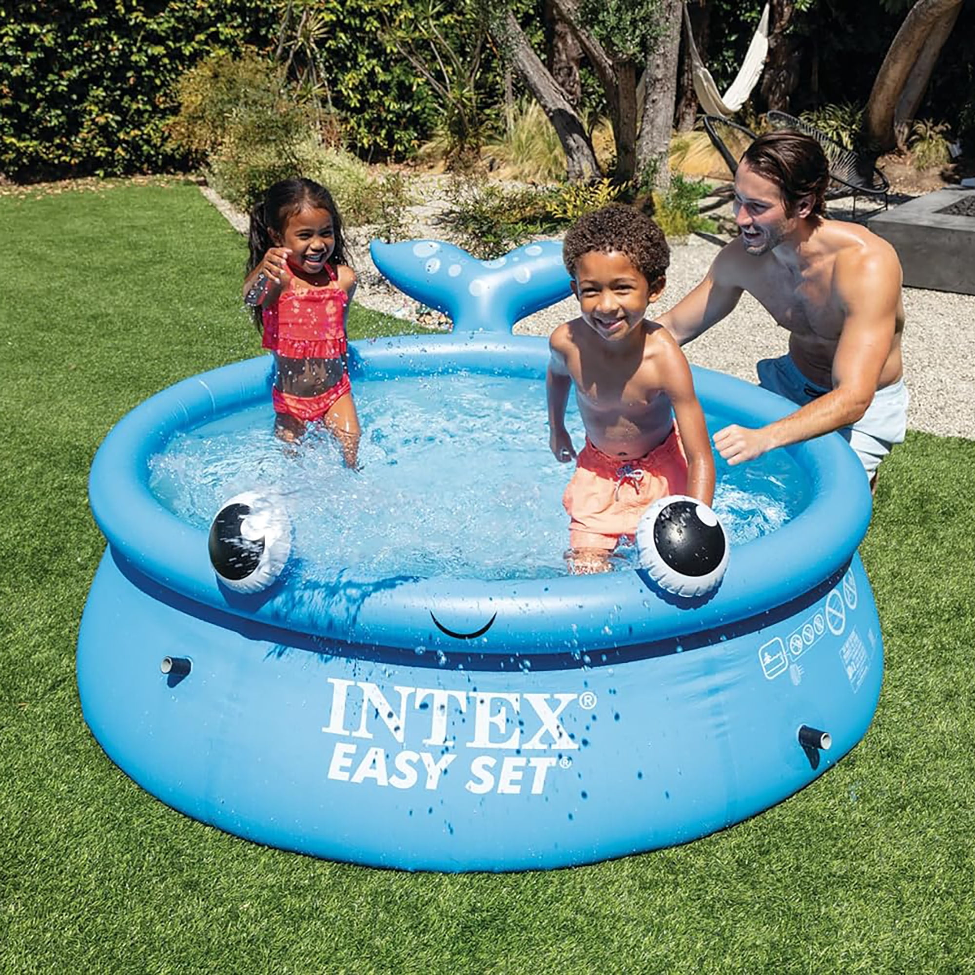 Jolly Whale Easy Set 6' x 20" Inflatable Pool for Kids