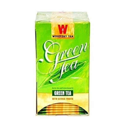 GREEN CITRUS FRUITS, The blend of the rich natural taste of the citrus fruit enriches the green tea and gives it a delightful sweetish, natural and delicate taste and aroma.
<ul>
<li>
Kosher Parve For Passover and all year round OU-P
</li>
<li>
Box of 20 individually wrapped tea bags
</li>
<li>Store</li></ul>