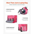 thumbnail image 3 of KFFKFF Rolling Laptop Bag, compatible With Laptops up to 17.3 Inches, Rolling Briefcase, Tote Bag, 3 of 9