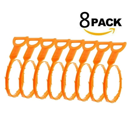 8 Pack Drain Snake Hair Drain Clog Remover Cleaning Tool-Easiest Way Hair (Best Way To Snake A Drain)