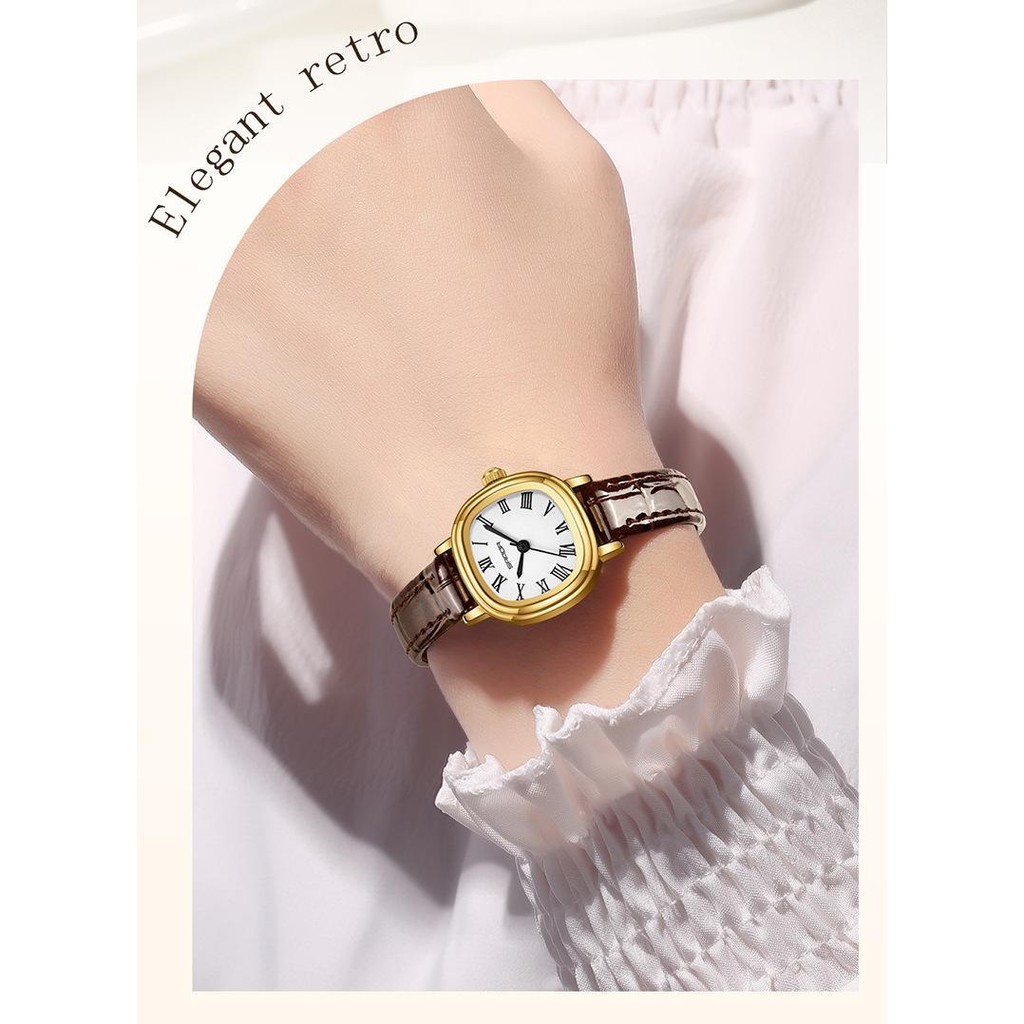 Explojoy Women's Square Quartz Watch – Roman Scale Dial, Waterproof, Leather Strap, Fashion Style