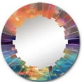 thumbnail image 2 of DESIGN ART Designart "Colorful Harbor Serenity III" Coastal Modern Wall Mirror 24in.x24in., 2 of 4