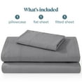 thumbnail image 7 of Bare Home Washed Sheet Set - Premium 1800 Collection - Deep Pocket - 3 Piece - Twin XL, Gray, 7 of 7
