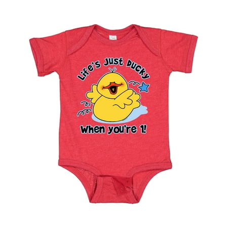 

Inktastic Life s Ducky 1st Birthday Gift Baby Boy or Baby Girl Bodysuit