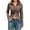 Coffee, variant on Womens Button Down Shirt Long Sleeve Slim Fitted Collared Fashion Top Breathable Striped Casual Work Blouse