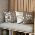 thumbnail image 5 of Pillow Covers 18x18 Set of 4, Modern Sofa Throw Pillow Cover, Decorative Outdoor Linen Fabric Pillow Case for Couch Bed Car 45x45cm, 5 of 6