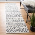 thumbnail image 2 of SAFAVIEH Tulum Jepson Distressed Geometric Runner, 2'2" x 9', Ivory/Grey, 2 of 7
