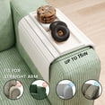 thumbnail image 2 of Danfoxer Sofa Arm Tray,Bamboo Folding Couch Arm Tray,Sofa Armrest Trays with Anti-Slip Pad for Drinks,Snacks,Phone,Remote Control（White）, 2 of 6