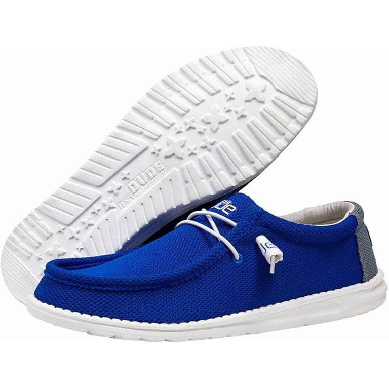 Hey Dude Wally Sox Go Blue Shoes - Walmart.com display picture 1