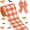 orange/white-gingham, variant on 2.5 Inch Orange Buffalo Plaid Burlap Ribbon Wired Edge Thanksgiving Fall Halloween Christmas for Crafts Gift Tree Topper Wreath Bows Outdoor Indoor Decorations 6yds orange/white-gingham -
