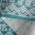 thumbnail image 6 of SAFAVIEH Courtyard Emmett Bordered Indoor/Outdoor Area Rug, Blue/Grey, 6'7" x 9'6", 6 of 12