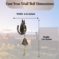 thumbnail image 3 of Decorative Wall Bell with Horse and Horseshoe Design in Cast Iron, 3 of 7