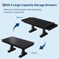 thumbnail image 4 of 71-Inch Dining Table for 6-8 People,Wooden Kitchen Table with 2 Drawers,Rectangular Farmhouse Dinner Table with Double Pedestal for Kitchen Living Room, 4 of 8