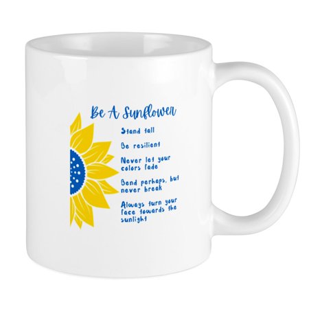 

CafePress - Be A Sunflower Ukraine Colors Mugs - Ceramic Coffee Tea Novelty Mug Cup 11 oz