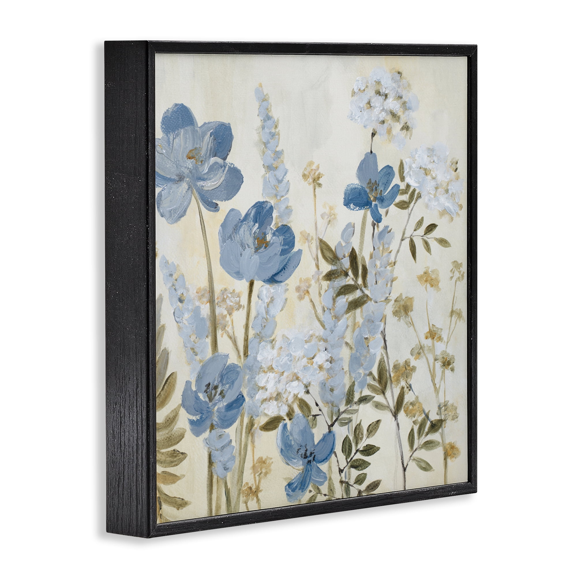 Stupell Industries Peace In The Blue Garden Black Framed Giclee Art, design by Lanie Loreth
