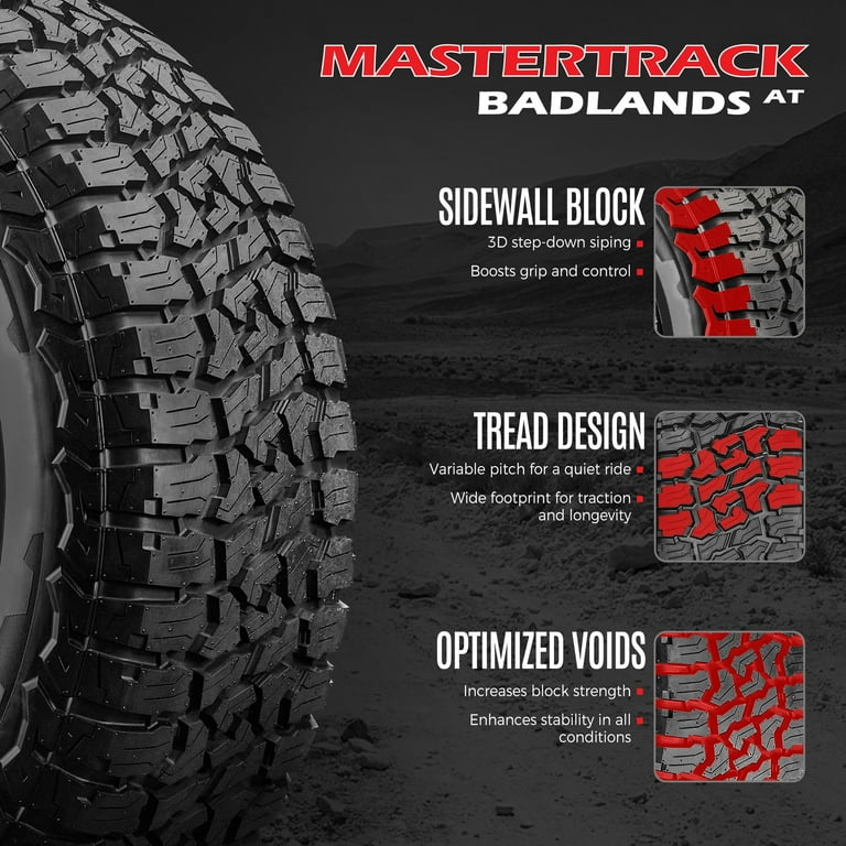 badlands 　リバイズド Mastertrack Badlands AT All Terrain LT225/75R16 10 Ply E