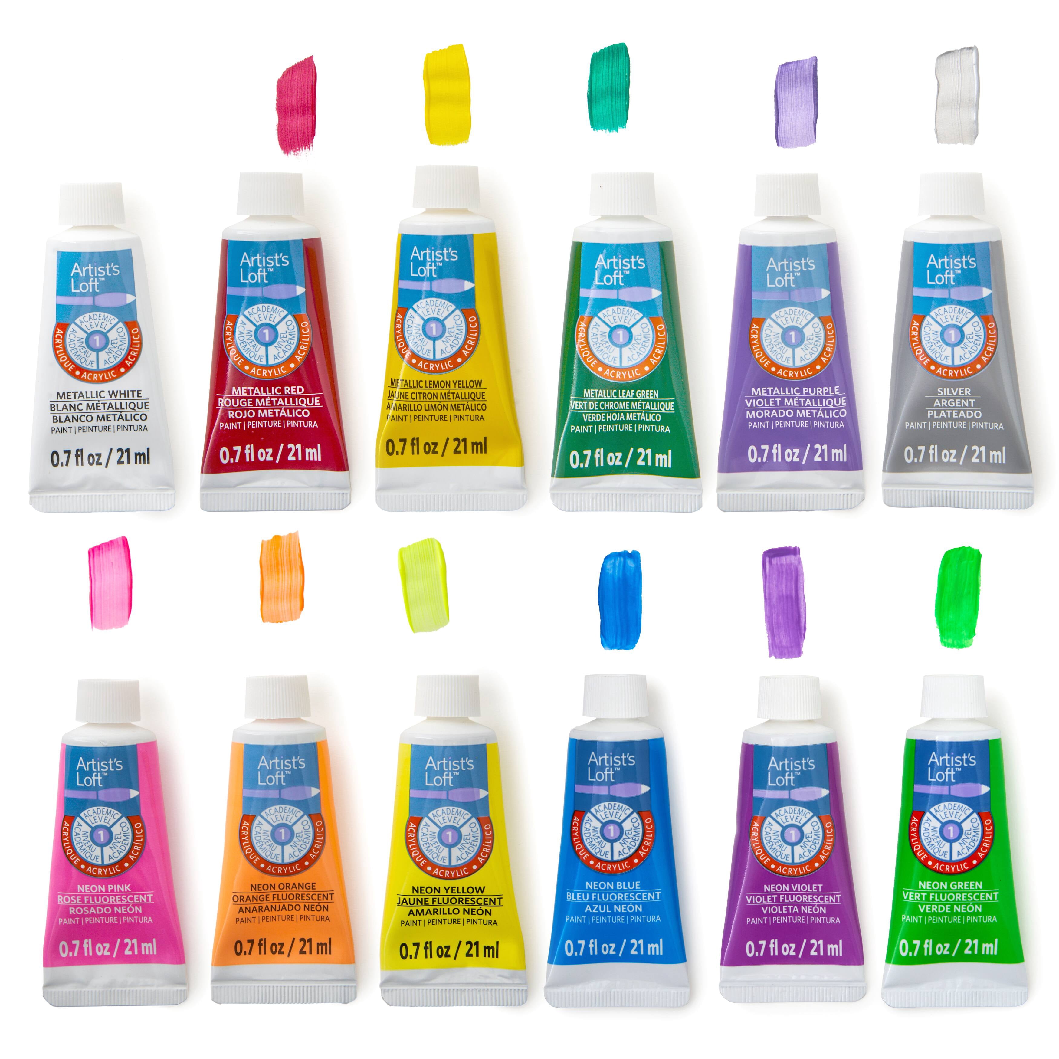 Metallic & Neon Acrylic Paint Set by Artist's Loft‚Ñ¢