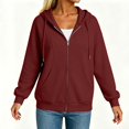 thumbnail image 6 of Cilsoka Womens Zip Up Hoodies Oversized Sweatshirts Fall Fashion Outfits Lightweight Jacket Y2k Hoodie Comfy Winter Clothes, 6 of 8