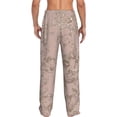 thumbnail image 7 of Salouo Rose Gold Marble Texture Print Pajama Pants for Men, Lounge Pants Elastic Waistband Casual Men's sleepwear Loungewear Sleep Pajama Pant -Large, 7 of 7