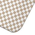 thumbnail image 5 of Beige and White Checkerboard Pattern Dish Drying Mat for Kitchen 1 Pack, Ultra Absorbent Microfiber Dishes Drainer Mats,16"x18", 5 of 6