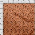 thumbnail image 3 of oneOone Cotton Poplin Orange Fabric Asian Floral Block Sewing Craft Projects Fabric Prints By Yard 56 Inch Wide, 3 of 4