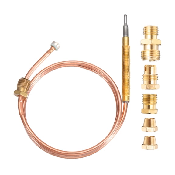 Uxcell 23.6" Thermopile Thermocouple 660C Gas Fireplaces Replacement Thermocouple 11/32" for Gas Furnaces, Boilers, Water Heaters