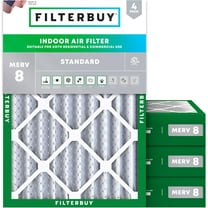 Filterbuy 14.5x19x4 MERV 8 Dust Defense, Pleated HVAC AC Furnace Air Filters (4-Pack)