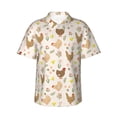thumbnail image 1 of Fotbe Chicken Family Camisa Hawaiana para Hombre Unisex – Camisa Casual de Verano con Botones de Manga Corta de Algodón y Lino,X-Large, 1 of 7